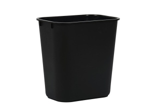Black 7 Gal. Rectangular Wastebasket